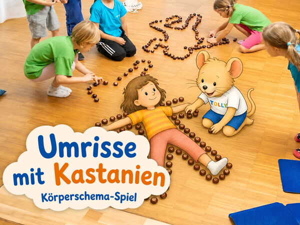 Kinderturnen mit Kastanien