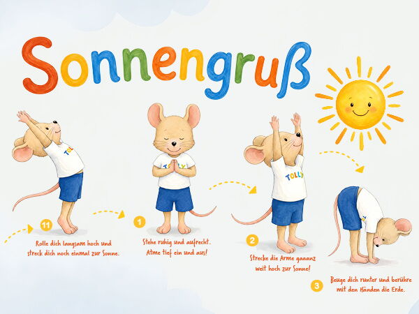 Yoga-Spaß im Kindergarten und in der Turnhalle!