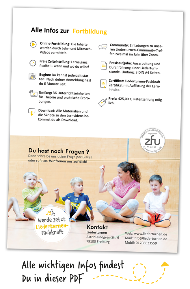 Liederturnen-Fachkraft Fortbildung