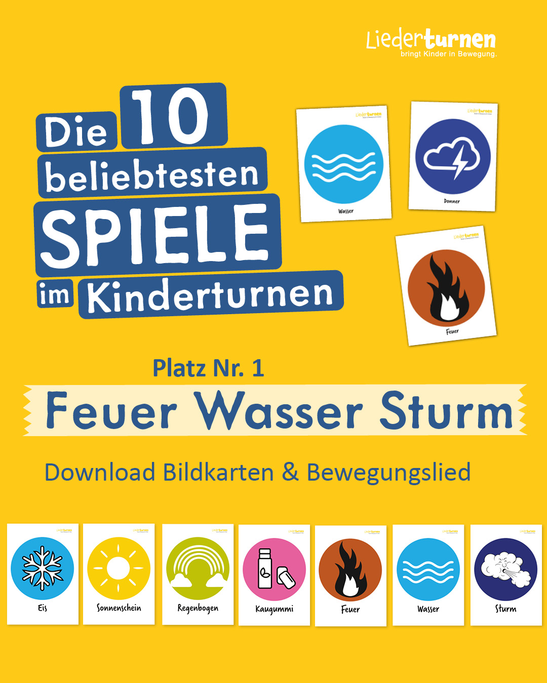 Bewegungsspiel - Feuer, Wasser, Sturm