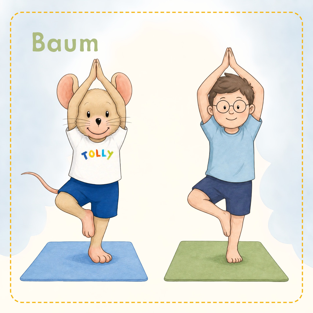 Kinderyoga Übung: Baum